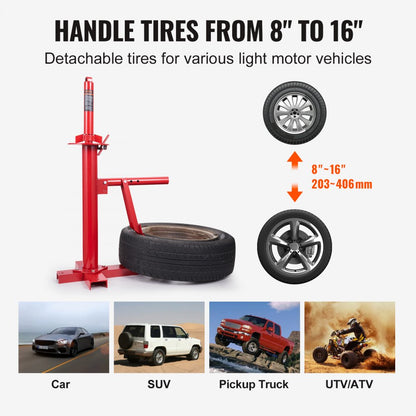 LTCZ-B - Portable Tire Changer for 8"-16" Tires, Durable Steel Design