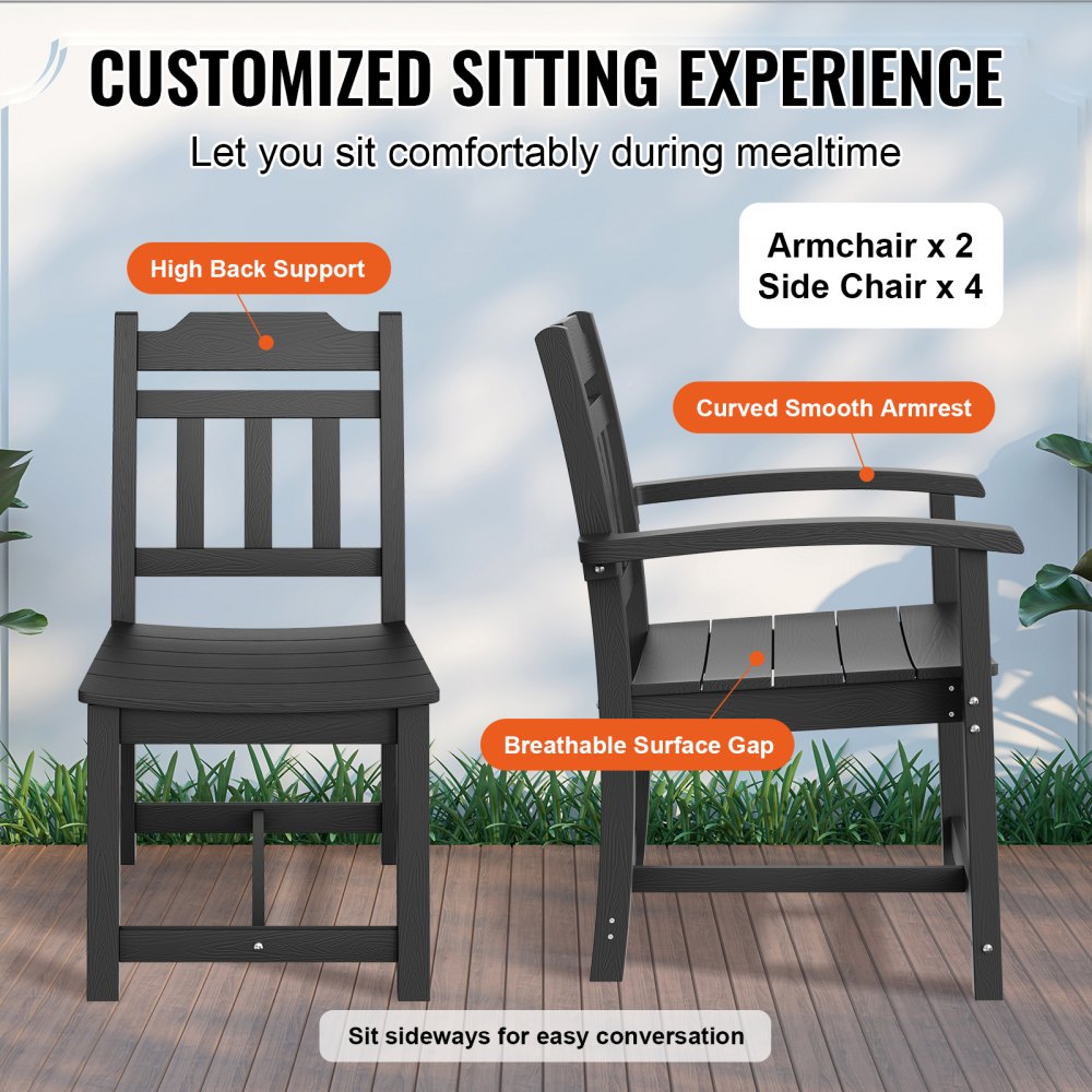 WS-SS-002 - Durable 7-Piece Patio Dining Set for All-Weather Comfort