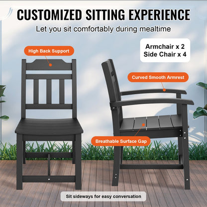 WS-SS-002 - Durable 7-Piece Patio Dining Set for All-Weather Comfort