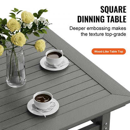 WS-SS-001 - Weather-Resistant 5-Piece Light Gray Patio Dining Set