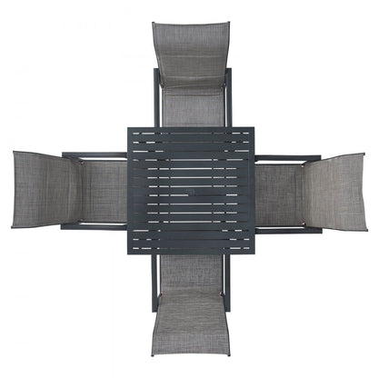 FCS3319, FTS005D - Durable 5-Piece Outdoor Dining Set with Swivel Chairs