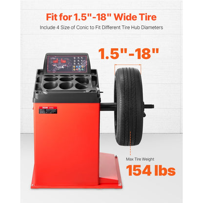 KC-9803 - Precision Tire Balancer for SUVs and Sedans with Storage Solutions