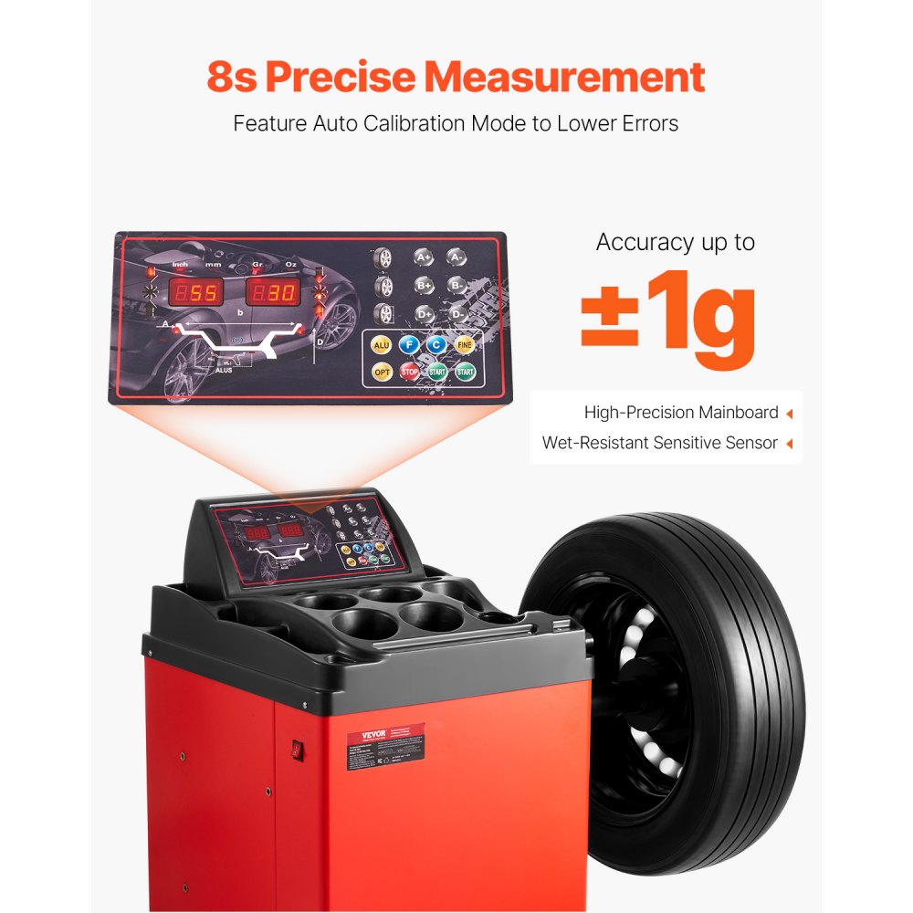 KC-9803 - Precision Tire Balancer for SUVs and Sedans with Storage Solutions