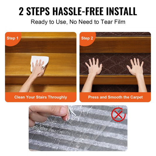 GGDQ-GY - 9"x28" Non-Slip Stair Treads for Safety and Style