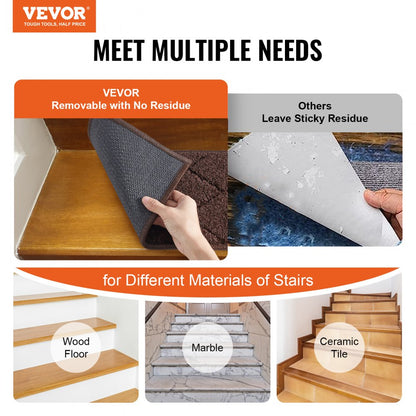 GGDQ-GY - 9"x28" Non-Slip Stair Treads for Safety and Style