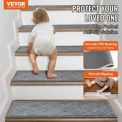 GGDQ-GY - 9" x 28" Non-Slip Stair Treads for Safety and Comfort