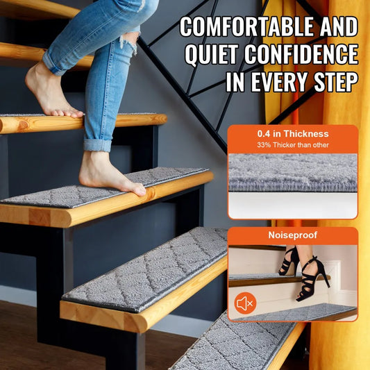 GGDQ-GY - 9" x 28" Non-Slip Stair Treads for Safety and Comfort