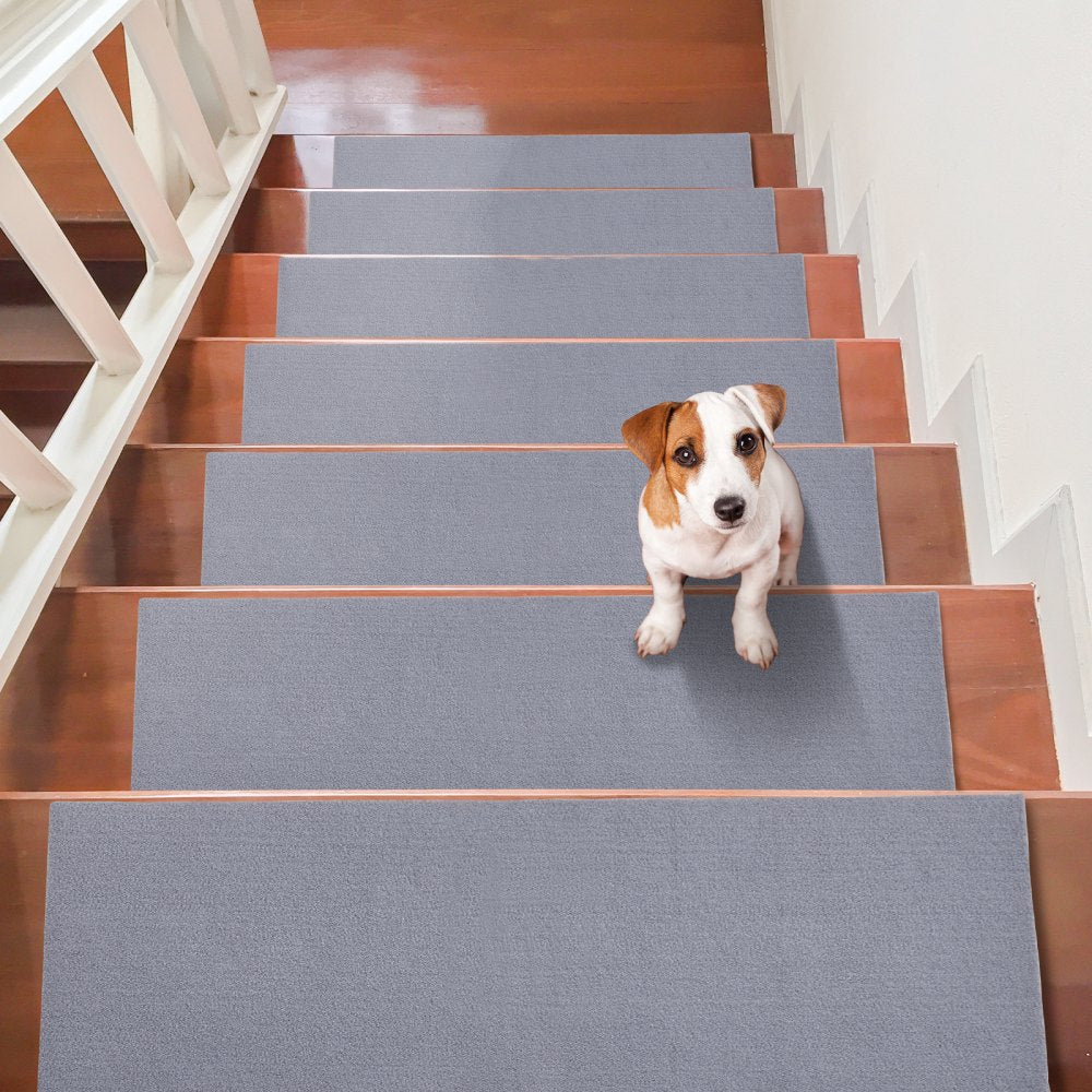 FR002-GY - 8" x 30" VEVOR Non-Slip Carpet Stair Treads for Safety