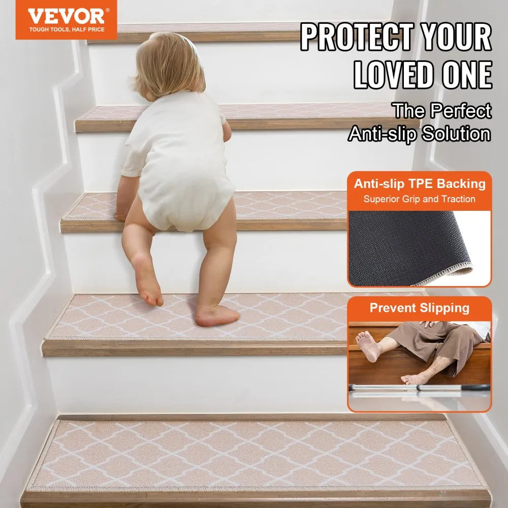 NLYH-BR - 9" x 28" Non-Slip Stair Treads for Safety and Style