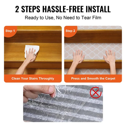 NLYH-BR - 9" x 28" Non-Slip Stair Treads for Safety and Style