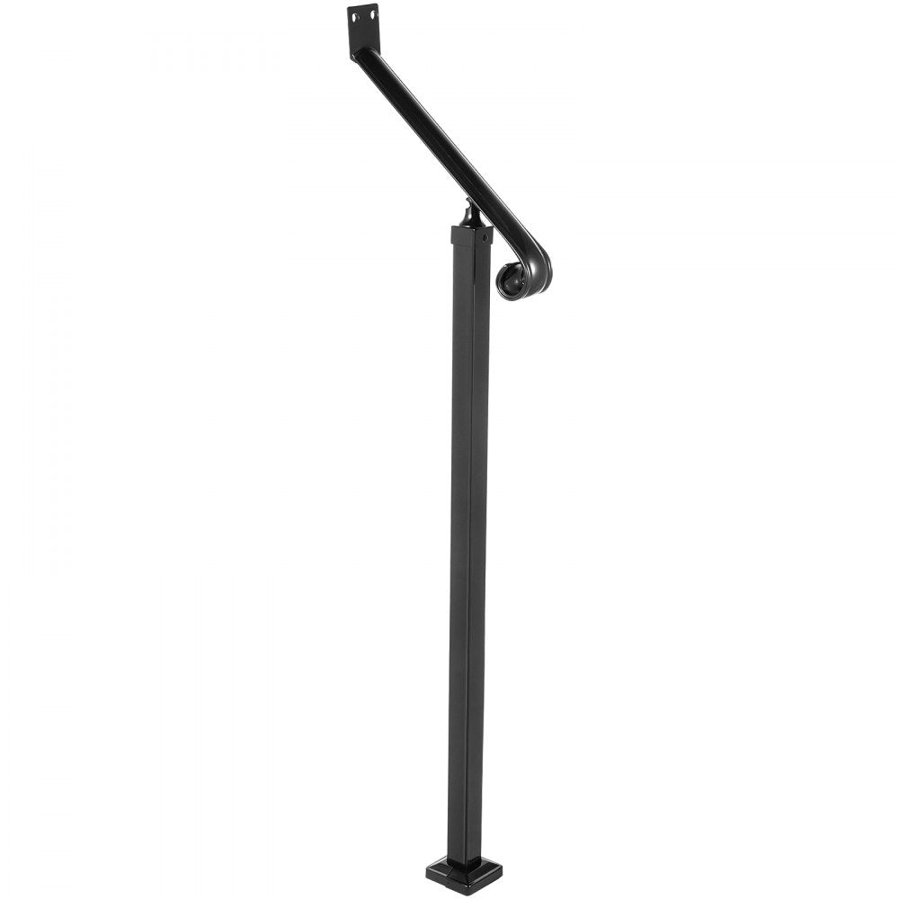 010953049893 - Wrought Iron Handrail for 1 Step, 52.4" Extension, Rust-Proof