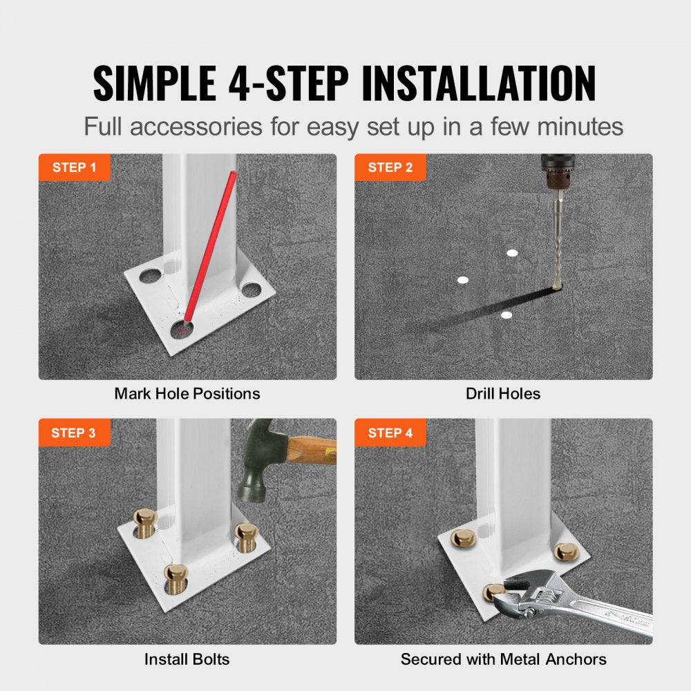 Picket#1 - Wrought Iron Handrail for 1-2 Steps, 11.8" Long
