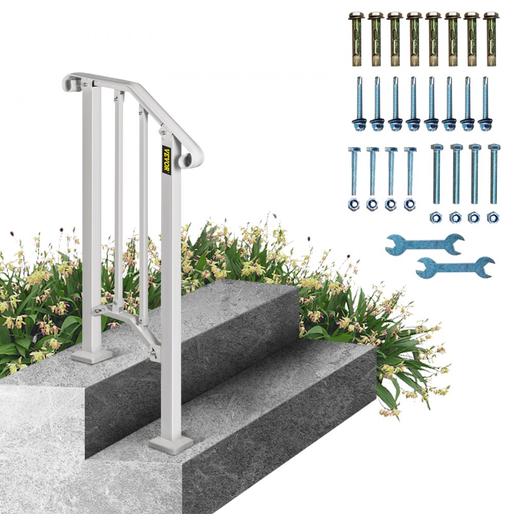 Picket#1 - Wrought Iron Handrail for 1-2 Steps, 11.8" Long