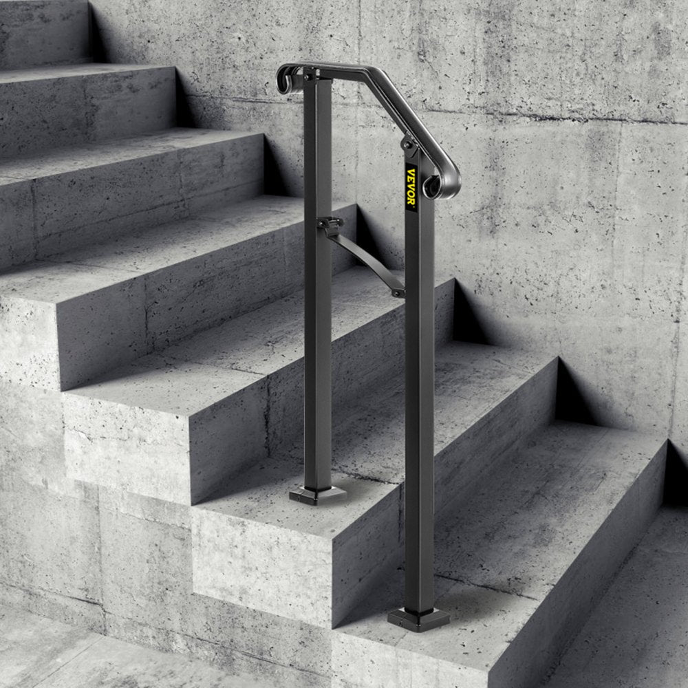 Arch#1 - Adjustable Wrought Iron Outdoor Handrail for 1-2 Steps