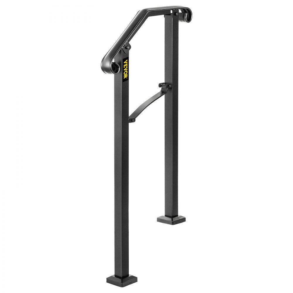 Arch#1 - Adjustable Wrought Iron Outdoor Handrail for 1-2 Steps