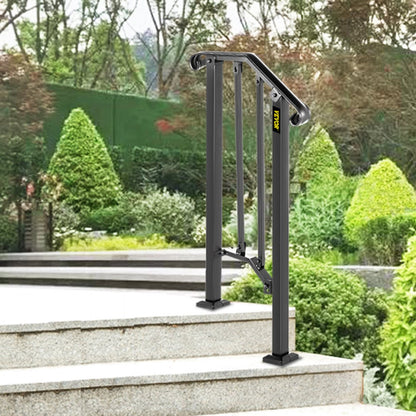 Picket#1 - Adjustable Wrought Iron Outdoor Stair Handrail for 1-2 Steps