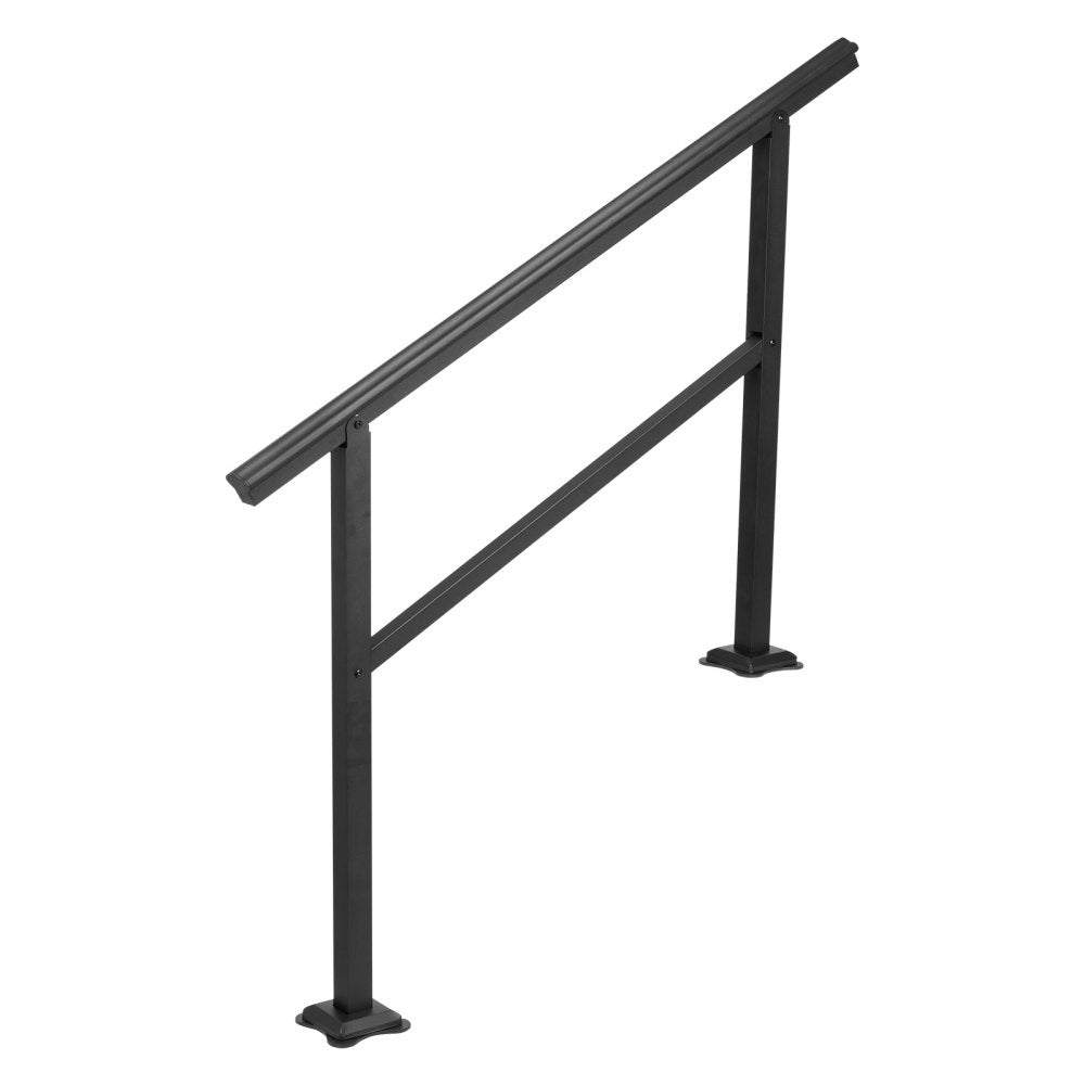 LTFS-1MLZ - Wrought Iron Handrails, Adjustable 17.7" for Outdoor Steps