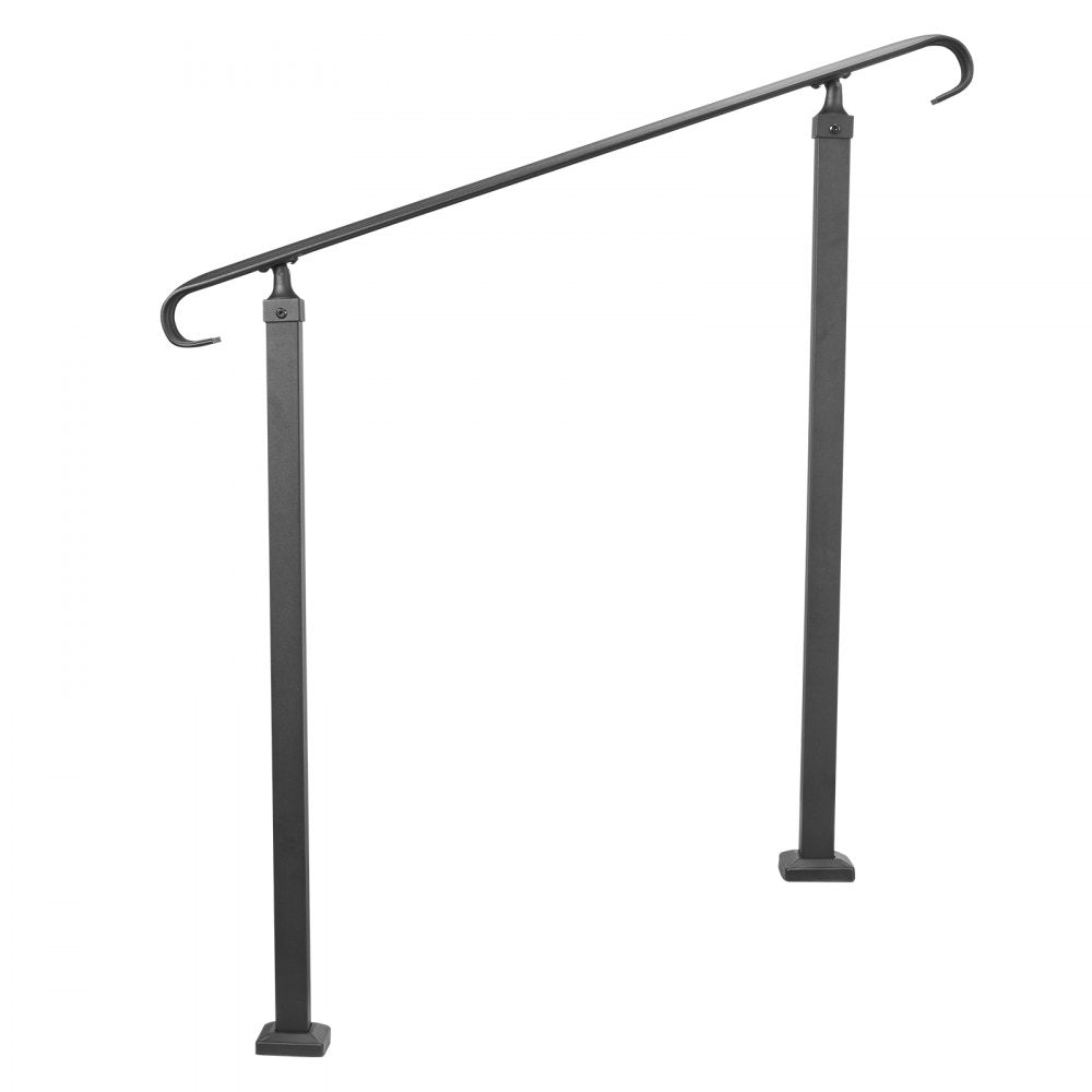 LTFS-1MLZ - Wrought Iron Handrails, Adjustable 17.7" for Outdoor Steps