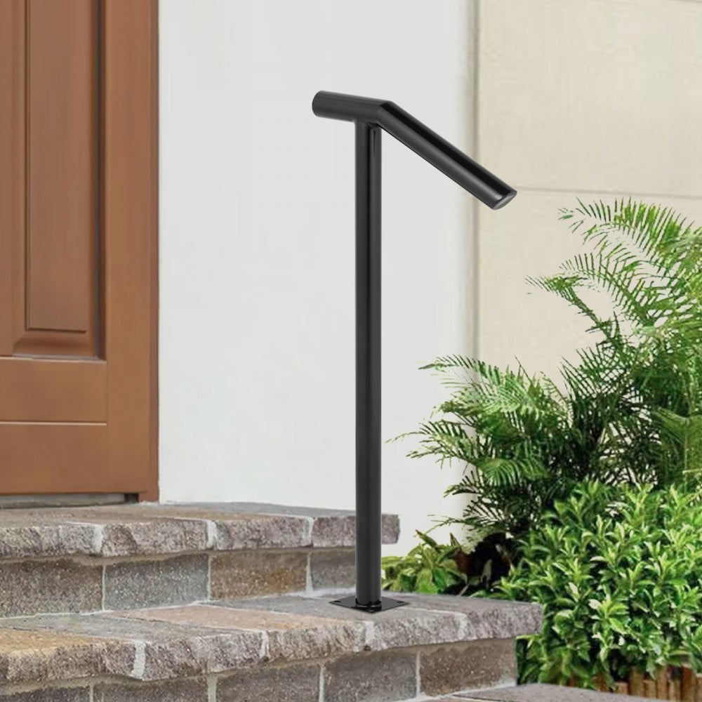 DLZ-2STEP - Outdoor Iron Handrail for 1-2 Steps, Supports 441 lbs