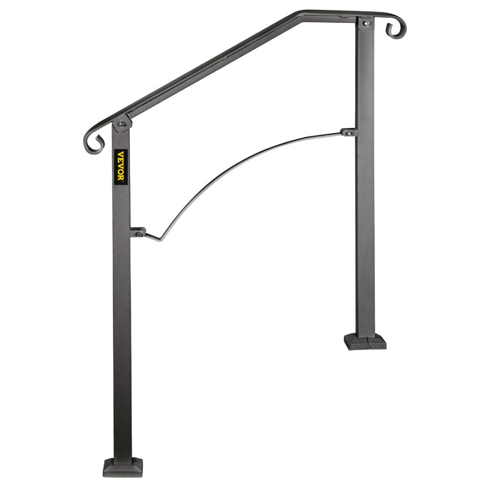 Arch#2 - Durable Wrought Iron Handrail for Stairs Up to 3 Feet