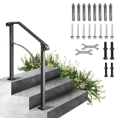 Arch#2 - Durable Wrought Iron Handrail for Stairs Up to 3 Feet
