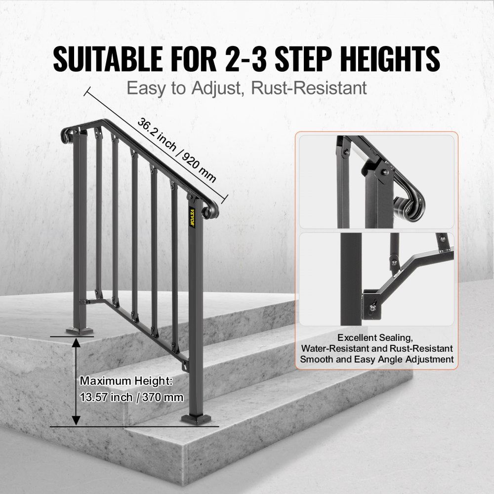 Picket#2 - Flexible Wrought Iron Handrail for 2-3 Steps