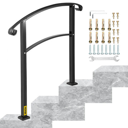 LTFS-3FTB - Outdoor 3-Step Wrought Iron Handrail for Safety