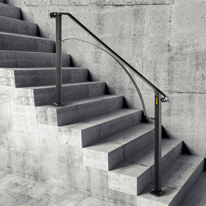 Arch#4 - Adjustable Wrought Iron Handrail for 4-5 Step Stairs