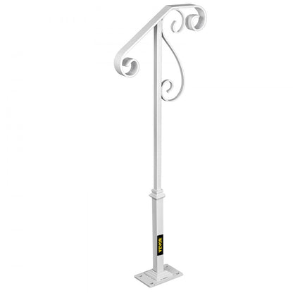 010368615635 - Stylish Single Post Wrought Iron Handrail for 1-2 Steps