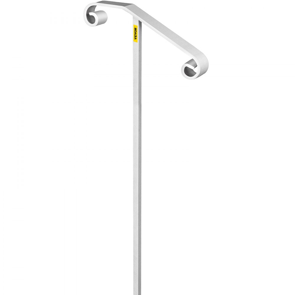 010597908624 - Sturdy Wrought Iron Single Post Handrail for Steps