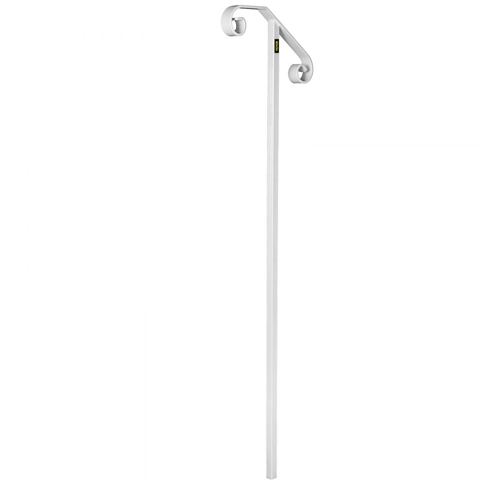 010597908624 - Sturdy Wrought Iron Single Post Handrail for Steps