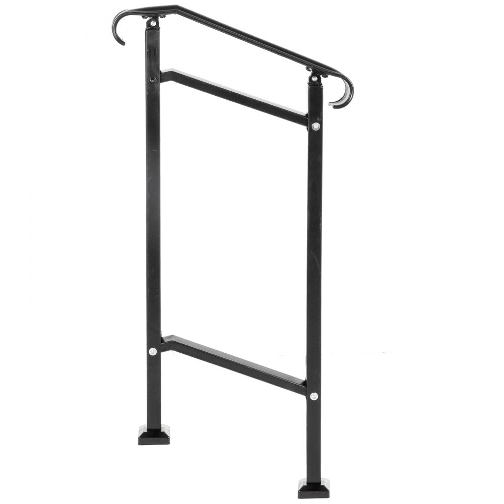 010145816451 - Elegant Wrought Iron Stair Handrail for Outdoor Steps