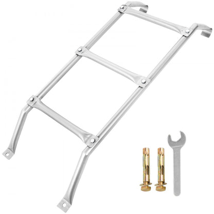 010921438474 - 3-Step Steel Emergency Escape Ladder with Handrails