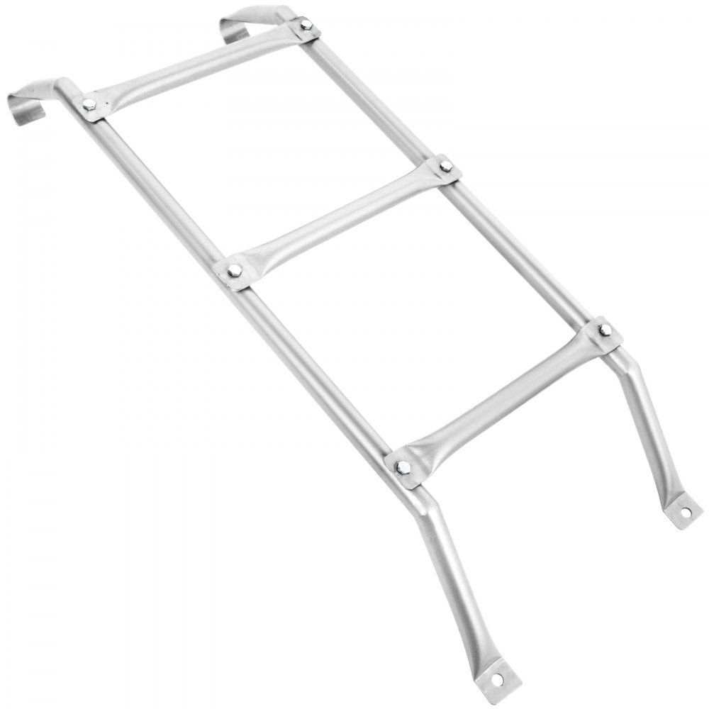 010921438474 - 3-Step Steel Emergency Escape Ladder with Handrails