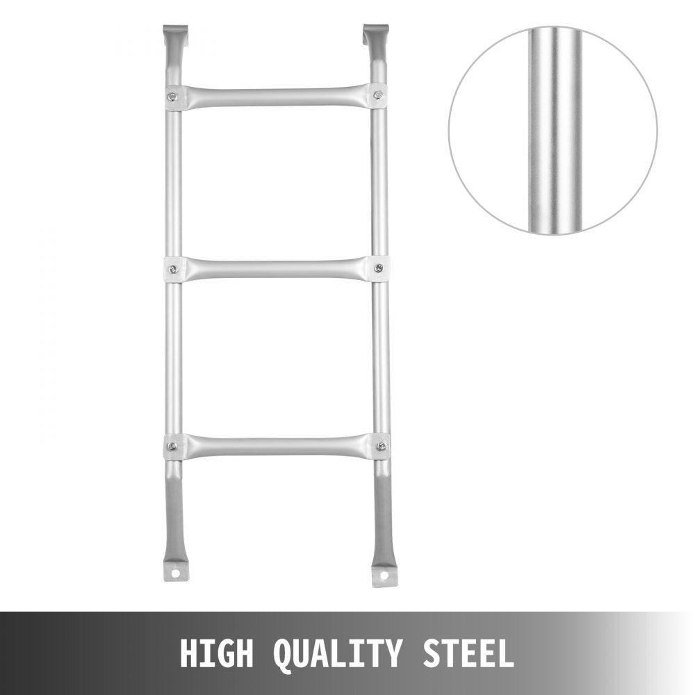 010921438474 - 3-Step Steel Emergency Escape Ladder with Handrails