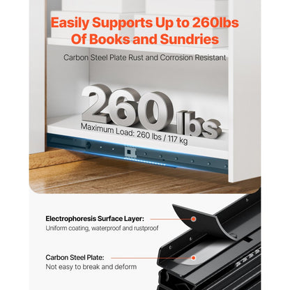 4801.400.BK - 16" Silent Undermount Drawer Slides for Stair Cabinets