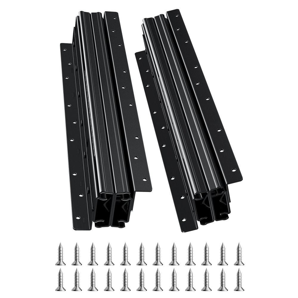 4801.400.BK - 16" Silent Undermount Drawer Slides for Stair Cabinets