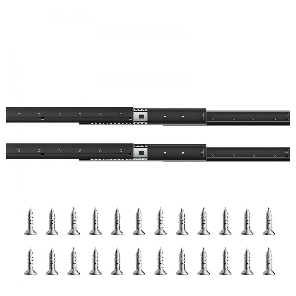 4801.400.BK - 16" Silent Undermount Drawer Slides for Stair Cabinets