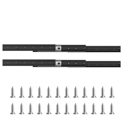 4801.400.BK - 16" Silent Undermount Drawer Slides for Stair Cabinets