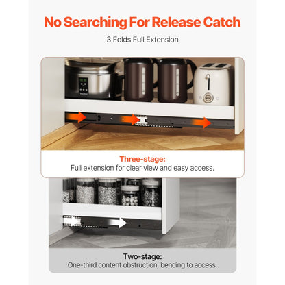 4801.600.BK - Heavy-Duty 24" Steel Drawer Slides with Full Extension