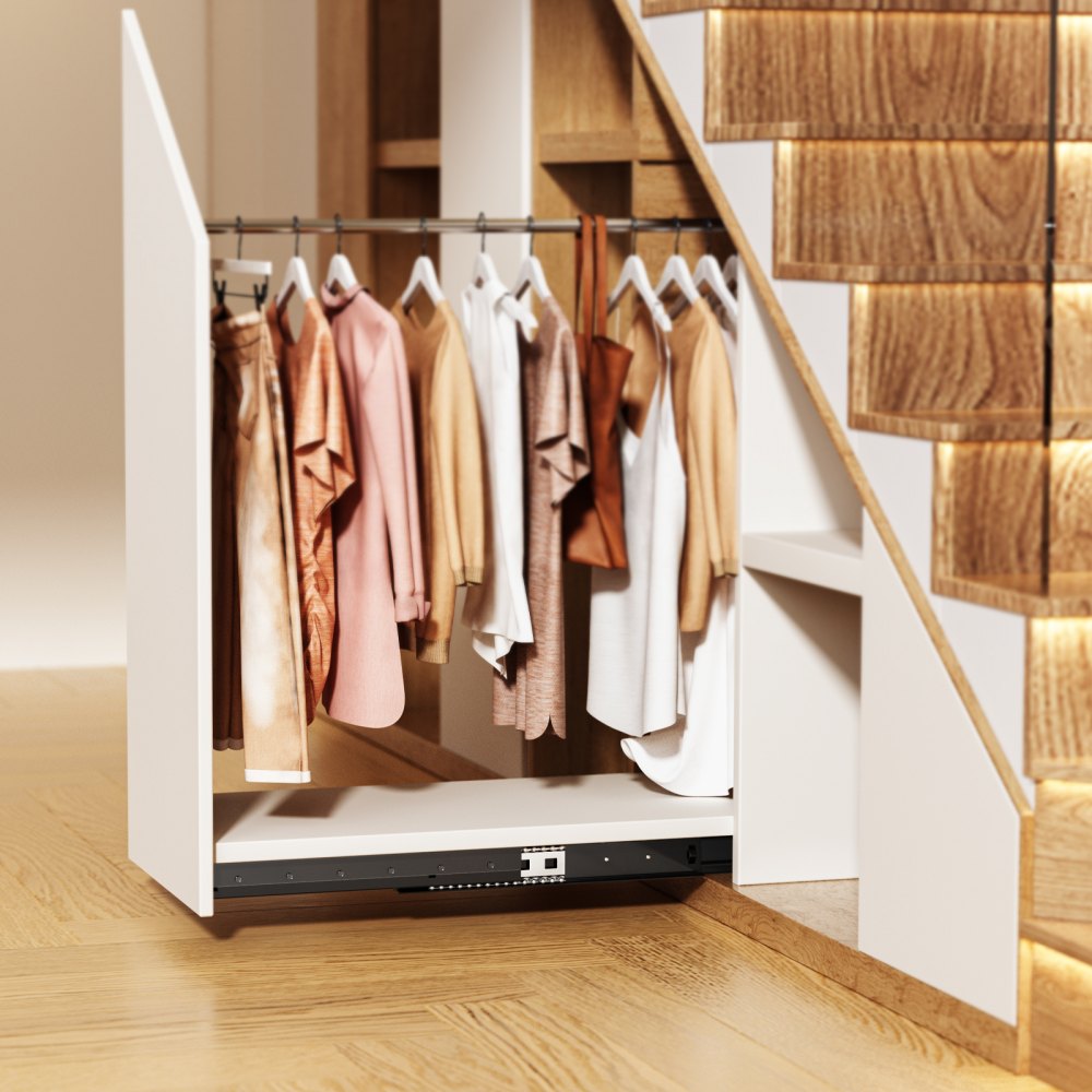 4801.800.BK - 32" Heavy-Duty Undermount Drawer Slides, 260lbs Capacity