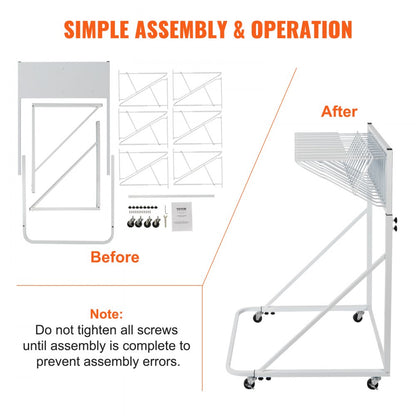 TFLT055 - Mobile Blueprint Rack for 1200 Sheets, Durable Steel & Lockable Casters