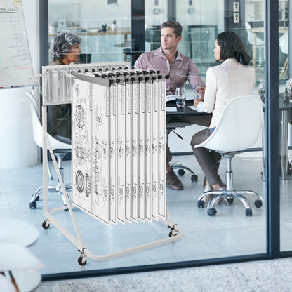 TFLT055 - Mobile Blueprint Rack for 1200 Sheets, Durable Steel & Lockable Casters