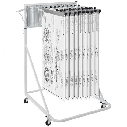 TFLT055 - Mobile Blueprint Rack for 1200 Sheets, Durable Steel & Lockable Casters
