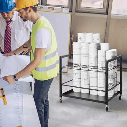 TFLT052 - 20-Slot Blueprint Rack for Efficient Document Organization