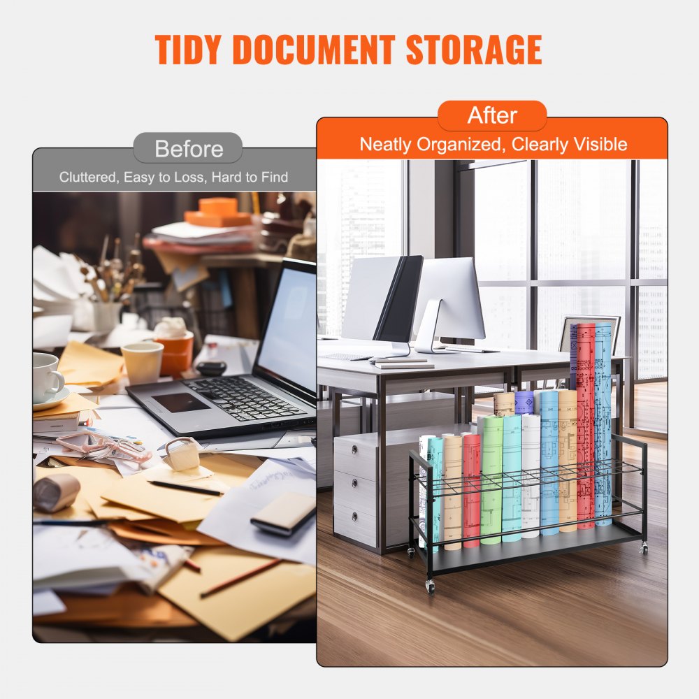 TFLT053 - 50-Slot Blueprint Rack, 3.5"x3.5" Slots, Mobile & Durable