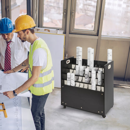 KLLT-01 - 50-Slot Vertical Blueprint Organizer for Efficient Storage