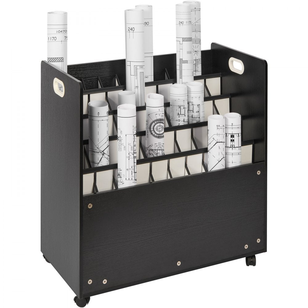 KLLT-01 - 50-Slot Vertical Blueprint Organizer for Efficient Storage