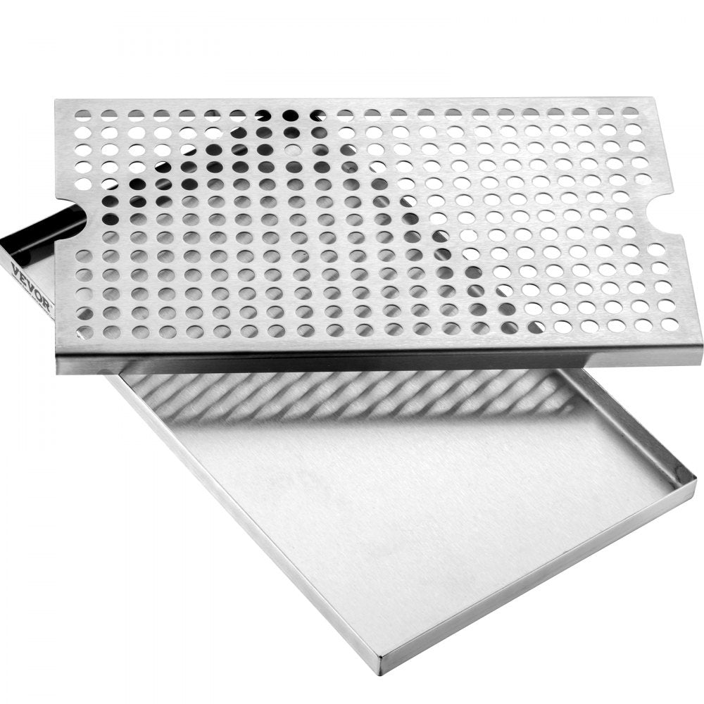 12"x7" Drip Tray - Stainless Steel Beer Tray with Anti-Slip Pads