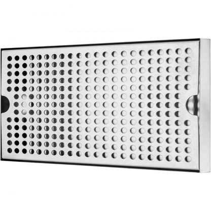 12"x7" Drip Tray - Stainless Steel Beer Tray with Anti-Slip Pads